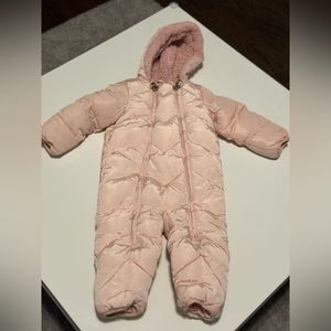DKNY pram quilted polar fleece lined snow suit girl 24 months